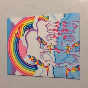 Vintage VTG Lisa Frank 3 Ring Folder, Markie and Celeste Unicorn